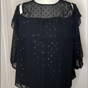 Long sleeve black blouse